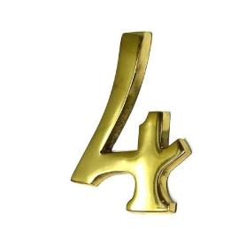 Numero de laton 100mm. 4 blister