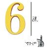 Numero de laton 100mm. 6 blister