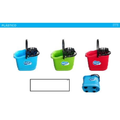 CUBO FREGONA C/ESC. 15 LTS.CON RUEDAS OVALADO