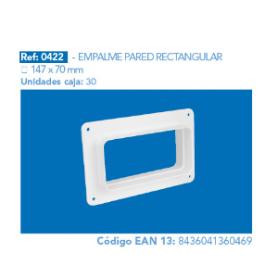 EMPALME PARED RECTANG.147X70 MM