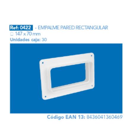 EMPALME PARED RECTANG.147X70 MM