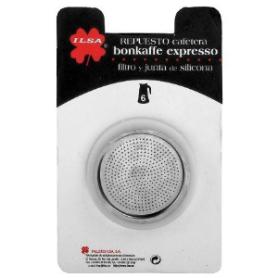 GOMA CAFETERA 2UDS.+FILTRO 12 T.INOX