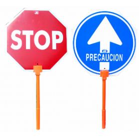 CARTEL STOP-PASO CON MANGO