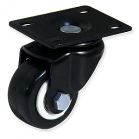 RUEDA POLIU.NEGRA C/PLACA 50MM 32-012