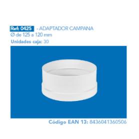 ADAPTADOR CAMPANA 125 A 120 MM