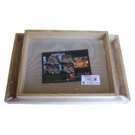 CEDAZO C/CAJON DE 40X26 CM.REJ.MET.