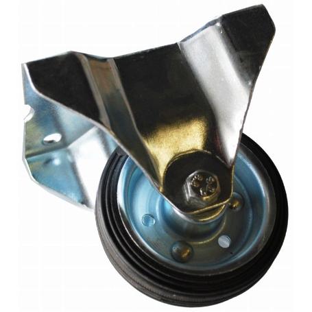 RUEDA GOMA NEGRA FIJA 80 MM. SIN FRENO 75501