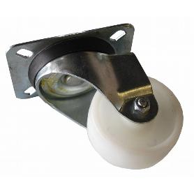 RUEDA NYLON CON PLACA 80 MM. SIN FRENO 16128