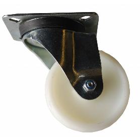 RUEDA NYLON CON PLACA 100 MM. SIN FRENO 75330