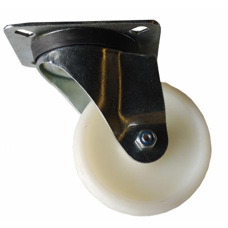 RUEDA NYLON CON PLACA 100 MM. SIN FRENO 75330