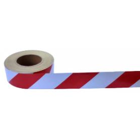 CINTA SEÑALIZACION ADH.ROJA-BLANCA 33X50