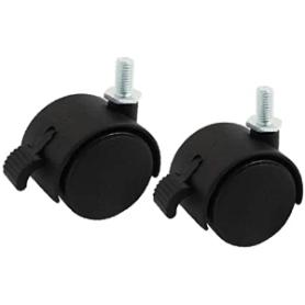 RUEDA OFICINA 50 MM. TORNILLO M-8 CON FRENO  79223