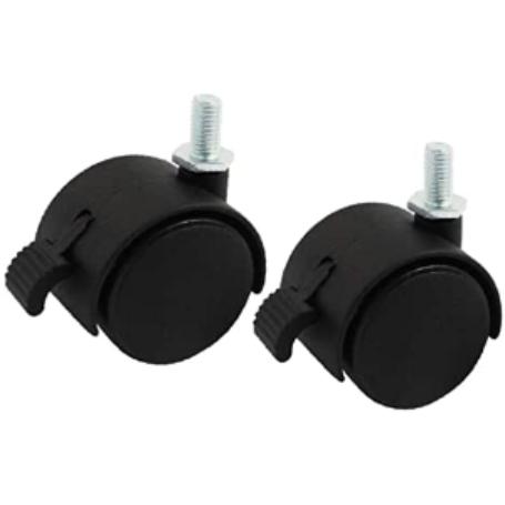 RUEDA OFICINA 50 MM. TORNILLO M-8 CON FRENO  79223