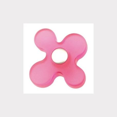 POMO FLOR ABS MAGENTA CROMO MATE