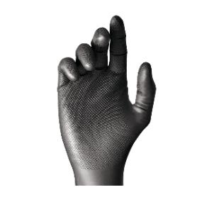GUANTE NITRILO NEGRO DESECH.T- 8/M 50UDS JUBA