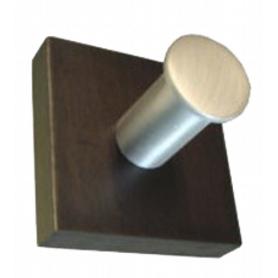 PERCHA 1 GANCH.ALUM.BASE MADERA WENGE