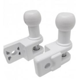 JUEGO SOPORTE BARANDILLA TOLDO BLANCO