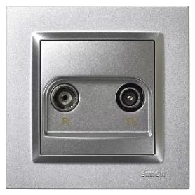 SIMON 10 TOMA TV INTERMEDIA ALUMINIO