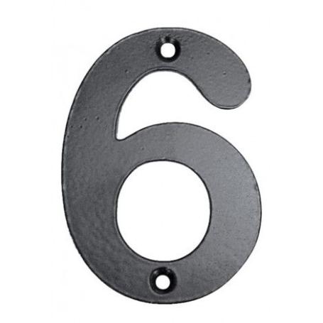 NUMERO 6 HIERRO FORJADO 100MM.