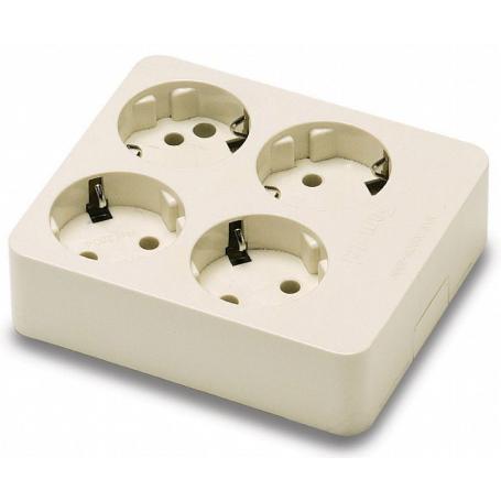 BASE MULTIPLE 4 T.CUADRADA S/CABLE (REF.9/414)