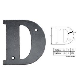 LETRA D HIERRO FORJADO 100MM.