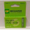PILA GP AAA(LR03) RECARGABLE 4 UDS 650 MAH