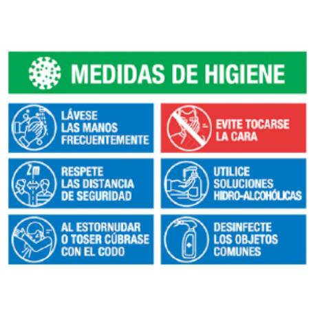 Cartel pvc medidas de higiene 70x50