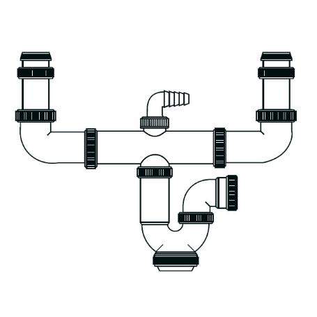 TECNO SIFON EXT.DOBLE FREG. S-V 1-1-2 (T47) 50215