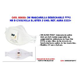 3M MASCARILLA PARTICULAS CON VALVULA FFP2 9322-2 7100329286