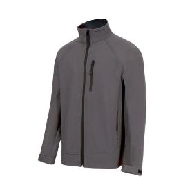 CHAQUETA SOFT SHELL LESSA PUÑO VELCRO TALLA M-XL COLOR ROPA GRIS CLARO TALLA M