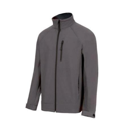 CHAQUETA SOFT SHELL LESSA PUÑO VELCRO TALLA M-XL COLOR ROPA GRIS CLARO TALLA M