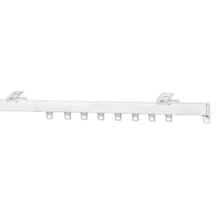 RIEL FIJO 1.5M. SIN CORDON BLANCO ALUMINIO