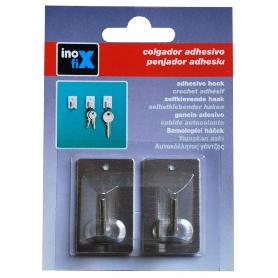 PERCHA ADH.2040 INOX.BLIST.2UDS.