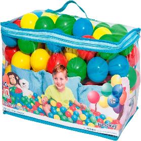 PISCINAS BOLSA DE 100 BOLAS PLASTICO 5.8 CM NIÑOS+3 AÑOS 52648