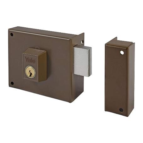 CERRADURA DE SOBREPONER DE UN PUNTO DE CIERRE 124 CON SOLO PALANCA, CILINDRO FORJADO, ENTRADA DE 60MM, CAJA DE 120M