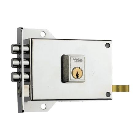 CERRADURA DE SOBREPONER DE UN PUNTO DE CIERRE 7 CON TRES BULONES Y PICAPORTE, CILINDRO FORJADO, ENTRADA DE 60MM, CA