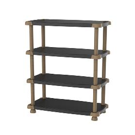 PLASTIKEN ESTANTERIA 4 ESTANT RESINA PLAST 150X88X43CM 86084-NEG