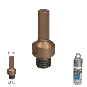 ADAPTADOR M14 A ESPIGA TALADRO, ADAPTADOR AMOLADORA A TALADRO