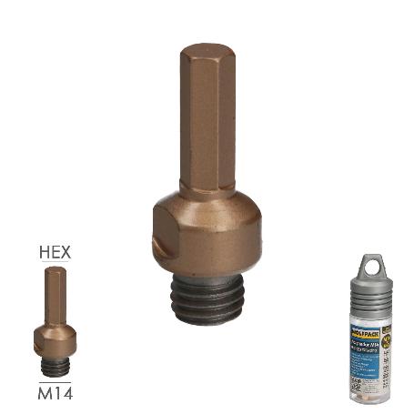 ADAPTADOR M14 A ESPIGA TALADRO, ADAPTADOR AMOLADORA A TALADRO