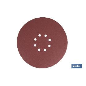 HOJA DE LIJADO LIJADORA PARED Y TECHO 8 AGUJEROS Ø225 MM G 150   CAJA 5 UNID.