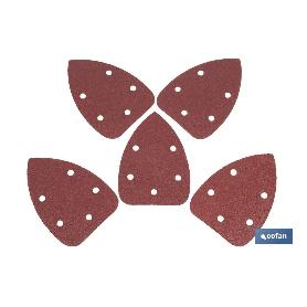 HOJA DE LIJADO LIJADORA MOUSE 5 AGUJEROS 100 X 140 MM G 80   CAJA 5 UNID.