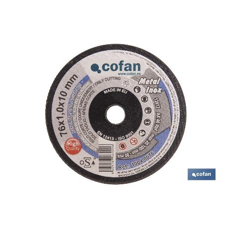 DISCO CORTE - 76X1,0X10 INOX PROFES.