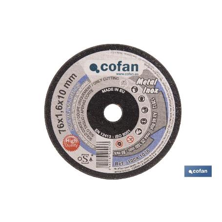 DISCO CORTE - 76X1,6X10 INOX PROFES.