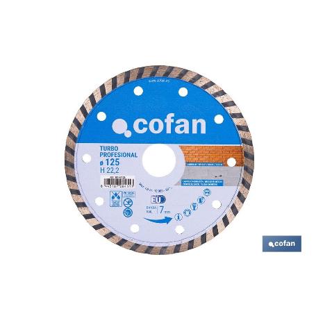 DISCO DIAM.TURBO PROFESIONAL 125MM.
