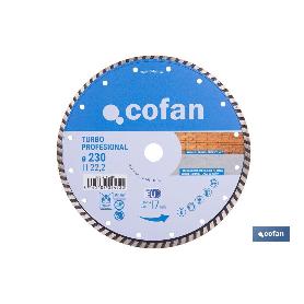 DISCO DIAM.TURBO PROFESIONAL 230MM.