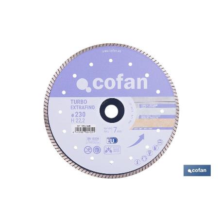 DISCO DIAMANTE TURBO EXTRAFINO 230MM.