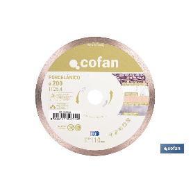 DISCO PORCELANICO MAQUINAS DE MESA 200MM - H25,4