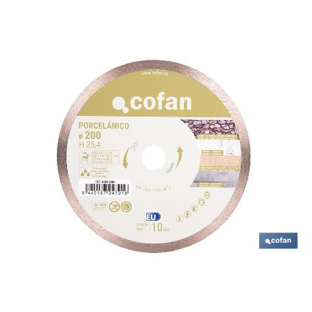 DISCO PORCELANICO MAQUINAS DE MESA 200MM - H25,4