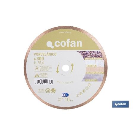 DISCO PORCELANICO MAQUINAS DE MESA 300MM - H25,4
