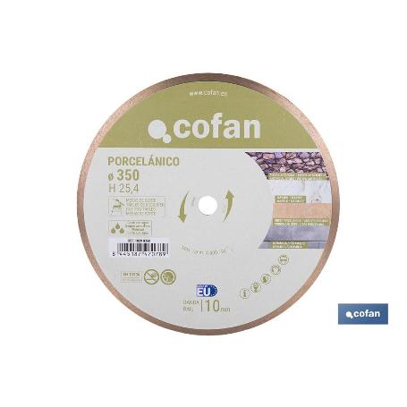DISCO PORCELANICO MAQUINAS DE MESA 350MM - H25,4